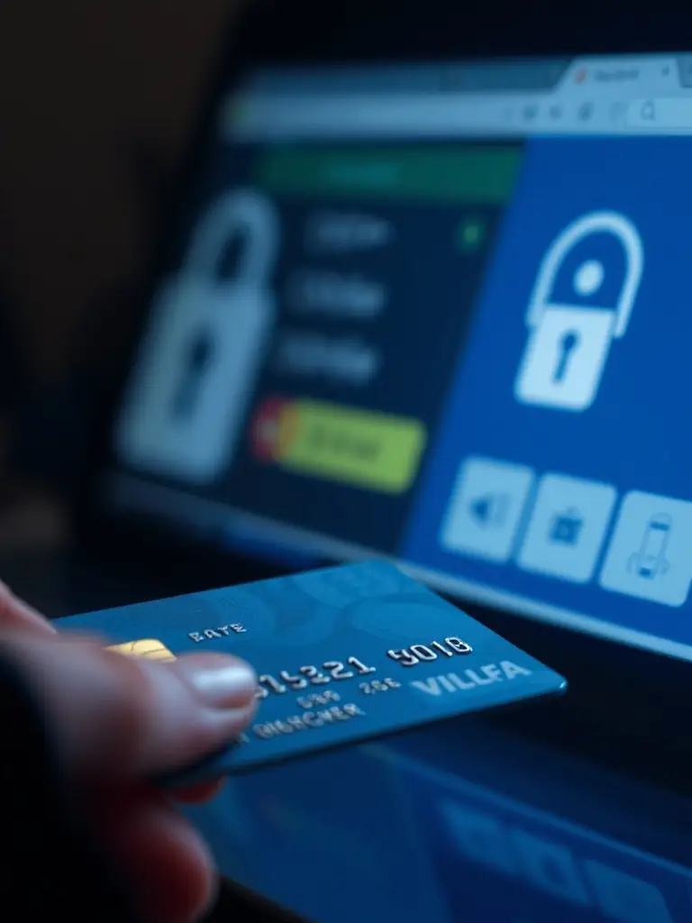 An image of a credit card and a secure payment gateway logo, representing the secure payment process for the e-Visa application.